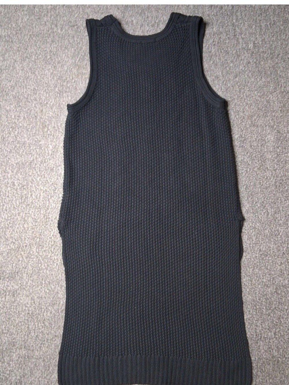 VENUS Womens Black Cable Knit Sleeveless Hi-Low Tunic Sweater M - Picture 8 of 14